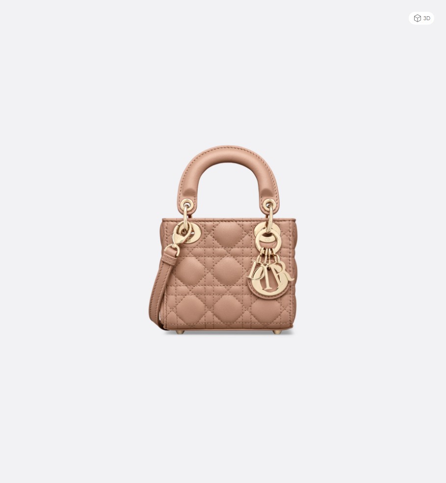 [하이엔드급] 디올 Lady Dior 마이크로 백 / 로즈핑크 [매장가540만원대]