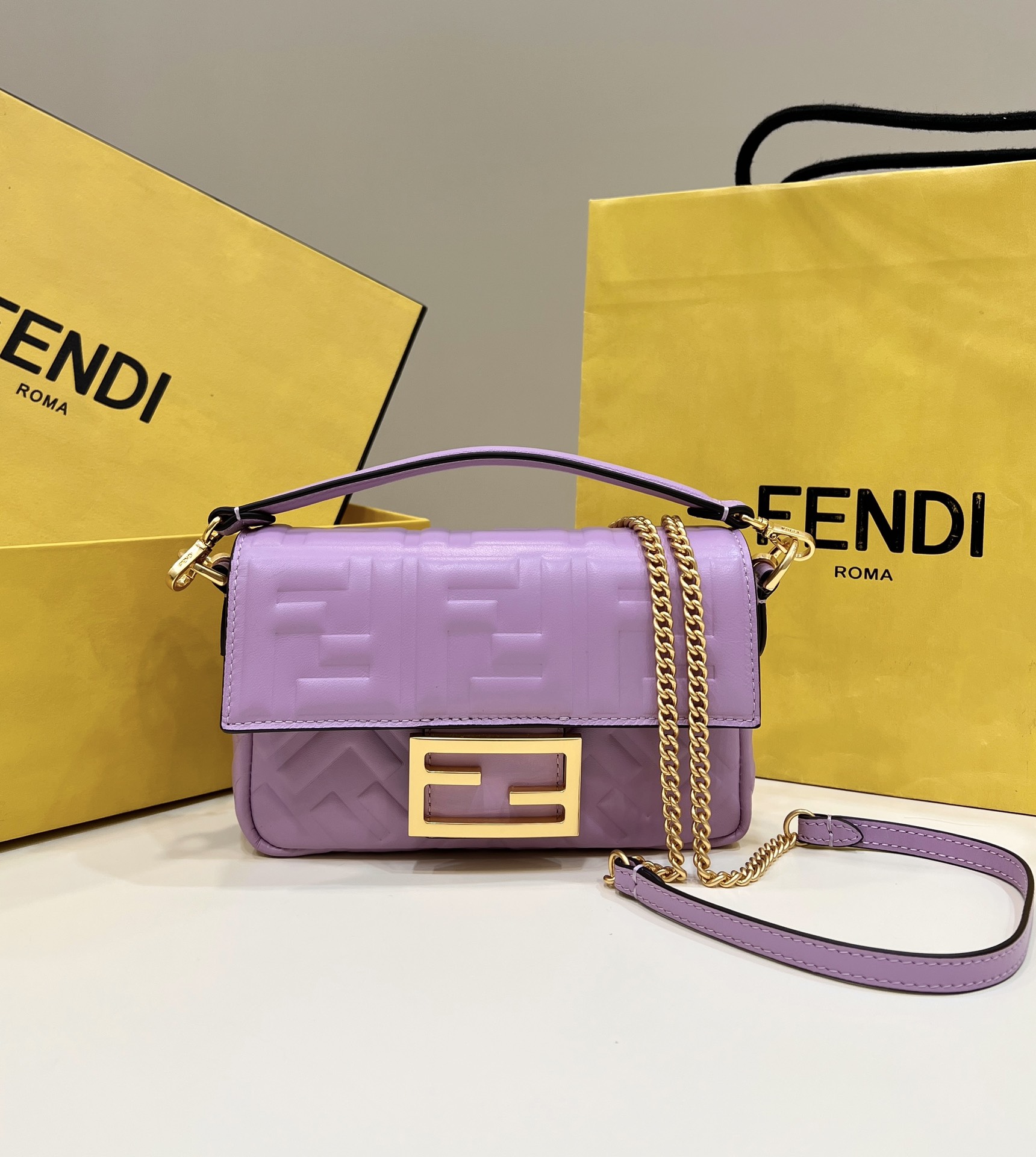 펜디 Fendi 바게트 미니 체인 백 / 퍼플 [매장가320만원대]