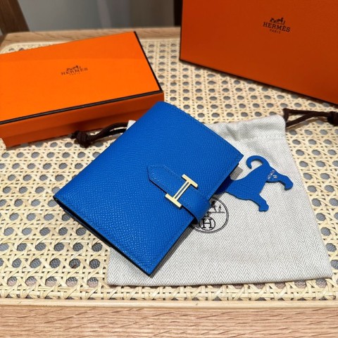 [하이엔드급] Hermes 에르메스 베안 컴팩트 지갑 Bearn Compact Wallet / T7 블루히드라 엡솜 금장