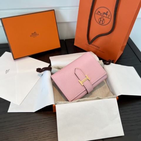 [하이엔드급] 에르메스 베안 트라이폴드 지갑 Hermes Bearn Wallet / 3Q 로즈사쿠라 체버 금장 [매장가390만원대]