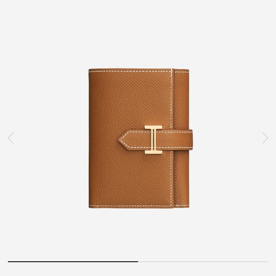 [하이엔드급] 에르메스 베안 트라이폴드 지갑 Hermes Bearn Wallet / CK37 브라운골드 엡솜 금장 [매장가390만원대]